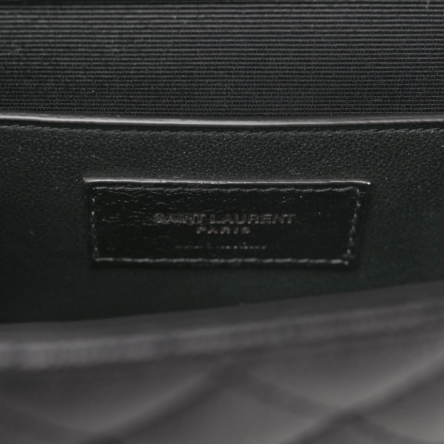 Saint Laurent Grain De Poudre Textured Mixed Matelasse Triquilt Small Monogram Satchel Black 6 of 9