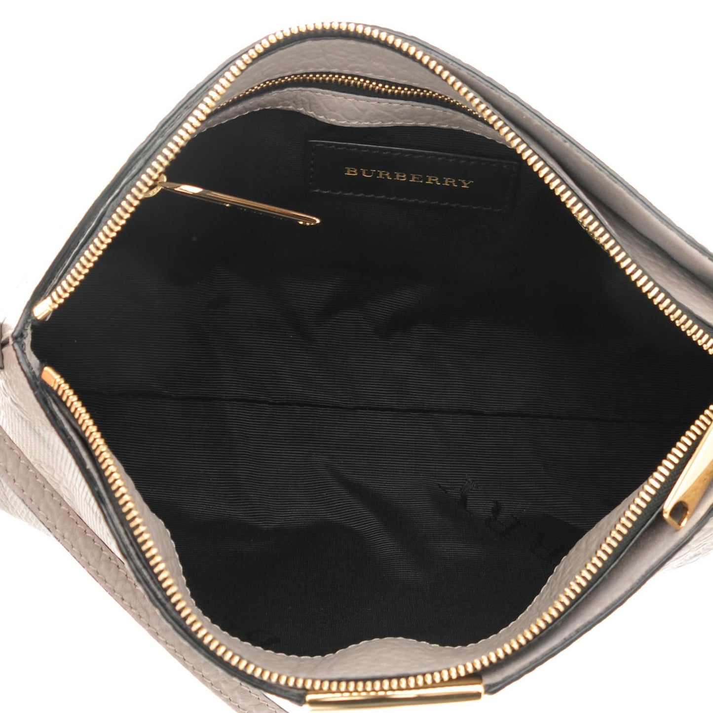 Signature Grain Calfskin Check Embossed Small Chichester Crossbody Clutch Bag Pale Grey