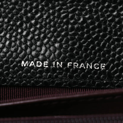 Chanel Caviar Quilted Large Gusset Flap Wallet Black 7 of 10