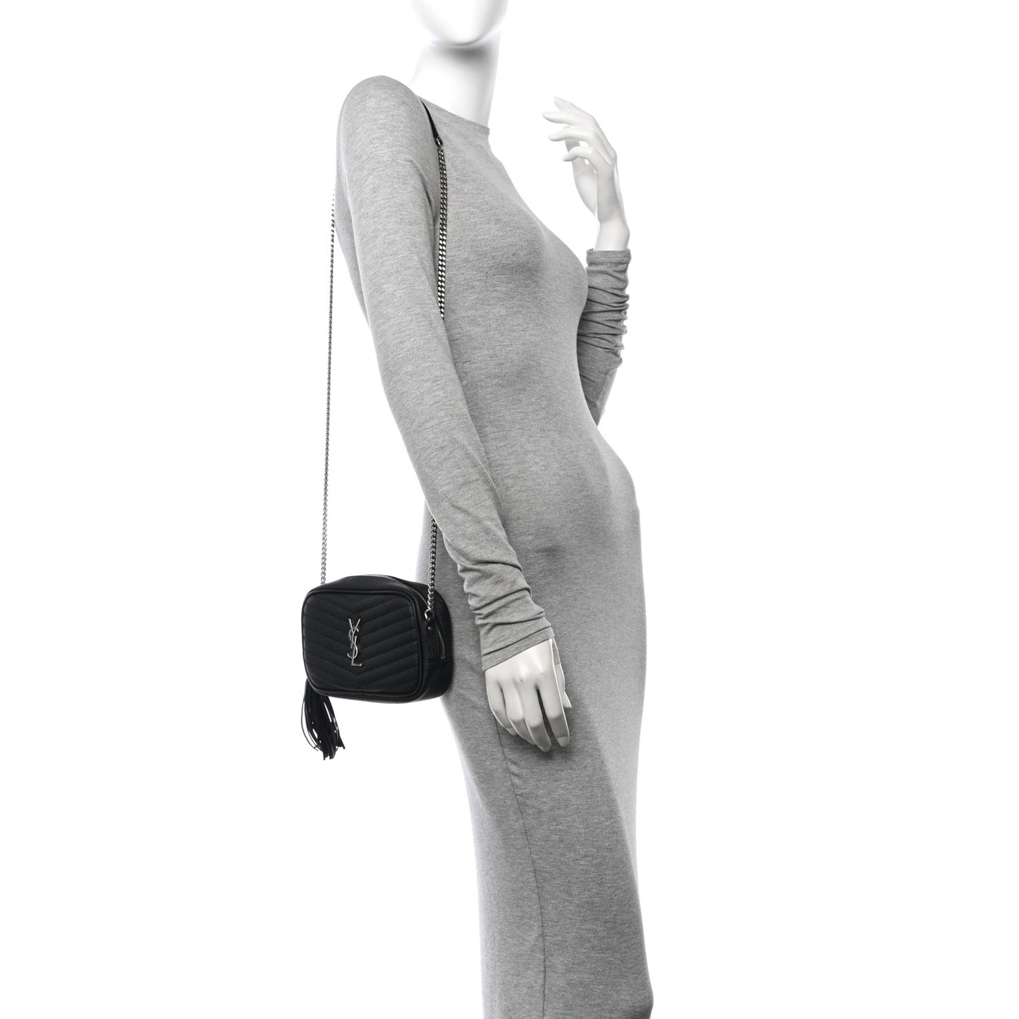 Grain De Poudre Matelasse Monogram Mini Lou Camera Bag Black