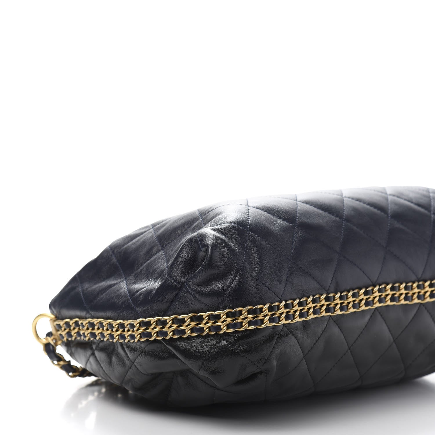 Chanel Calfskin Quilted Coco Shelter Bowling Bag Navy 8 of 11