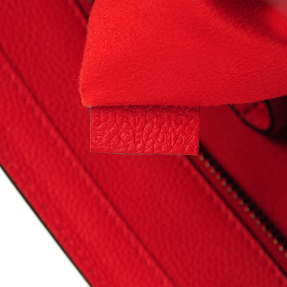 Celine Drummed Calfskin Micro Luggage Coquelicot 6 of 7