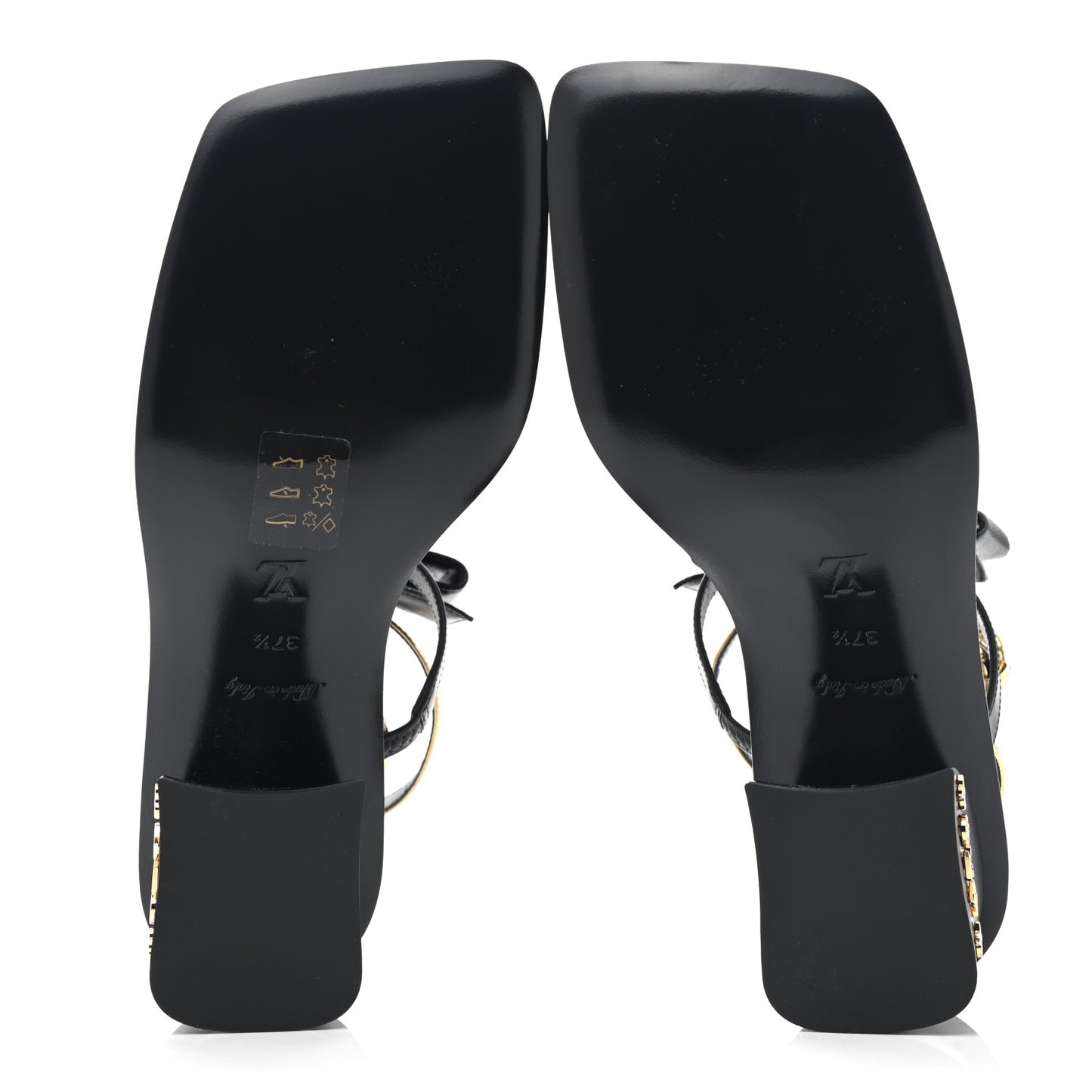 Metallic Calfskin Peplum Sandals 37.5 Gold