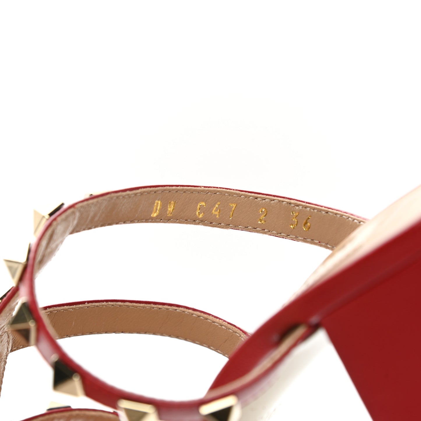 Calfskin Rockstud 60mm Caged Slide Sandals 36 Rosso Valentino