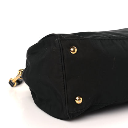 Prada Tessuto Nylon Saffiano Shopping Tote Black 7 of 9