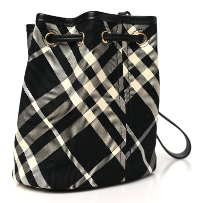 Burberry Check Mini Drawstring Pouch Black Calico 3 of 10