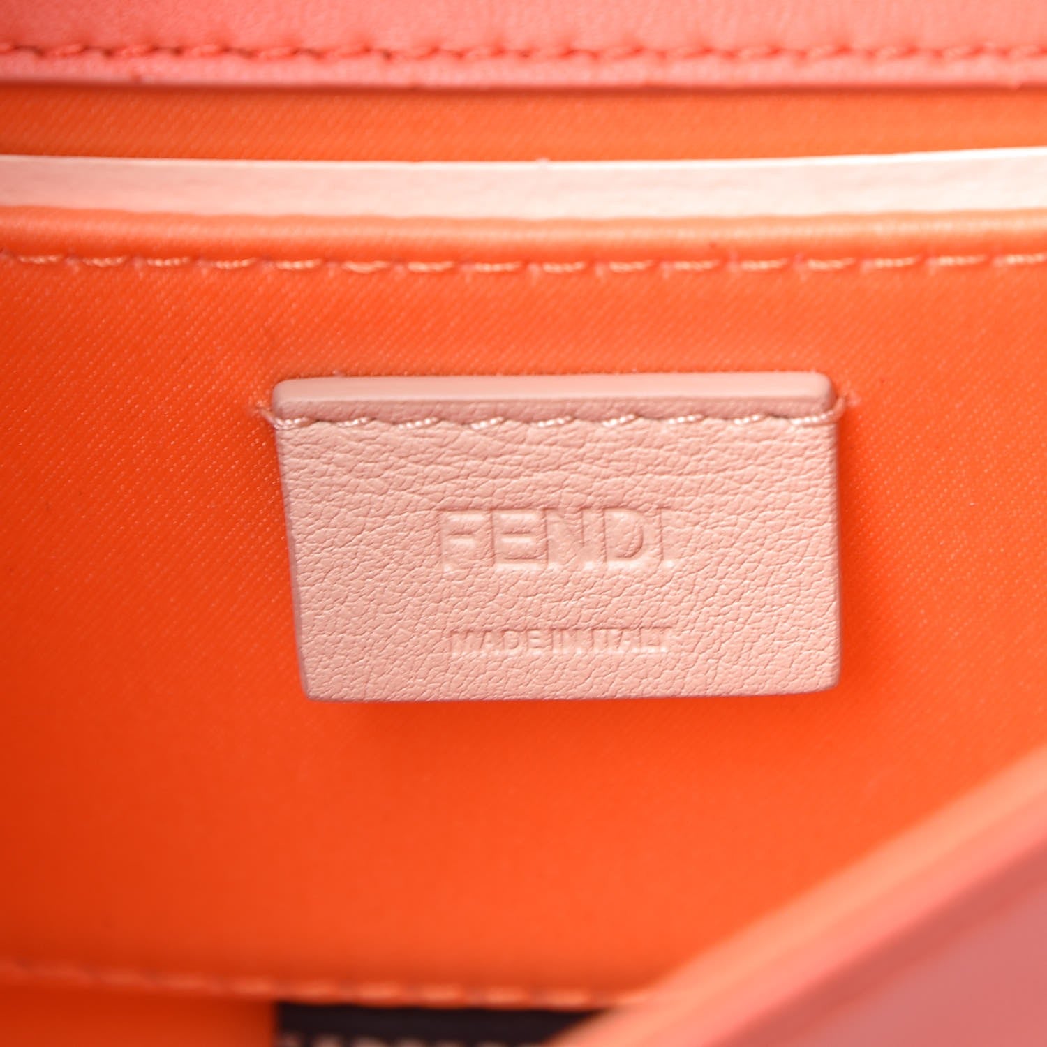 Fendi Nappa Enamel Mini Rush Clutch Orange 6 of 11