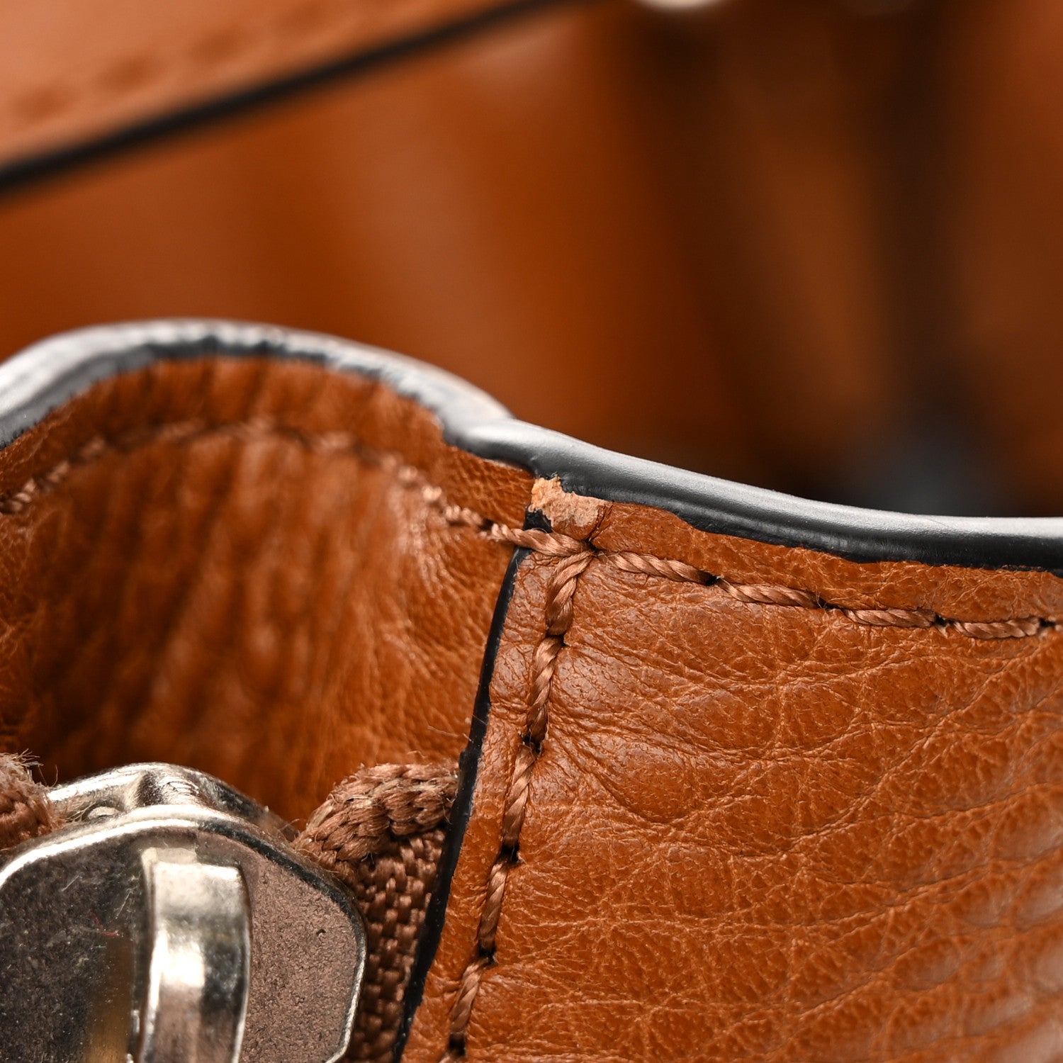 Burberry Grainy Calfskin House Check Small Maidstone Saddle Brown 15 of 24