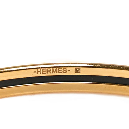 Hermes Enamel Printed Extra Narrow Uni Bracelet 65 Orange 4 of 6