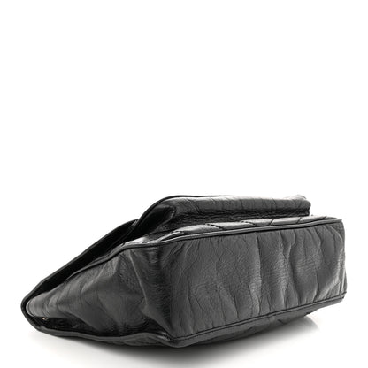 Saint Laurent Crinkled Calfskin Matelasse Monogram Large Niki Chain Satchel Black 4 of 12