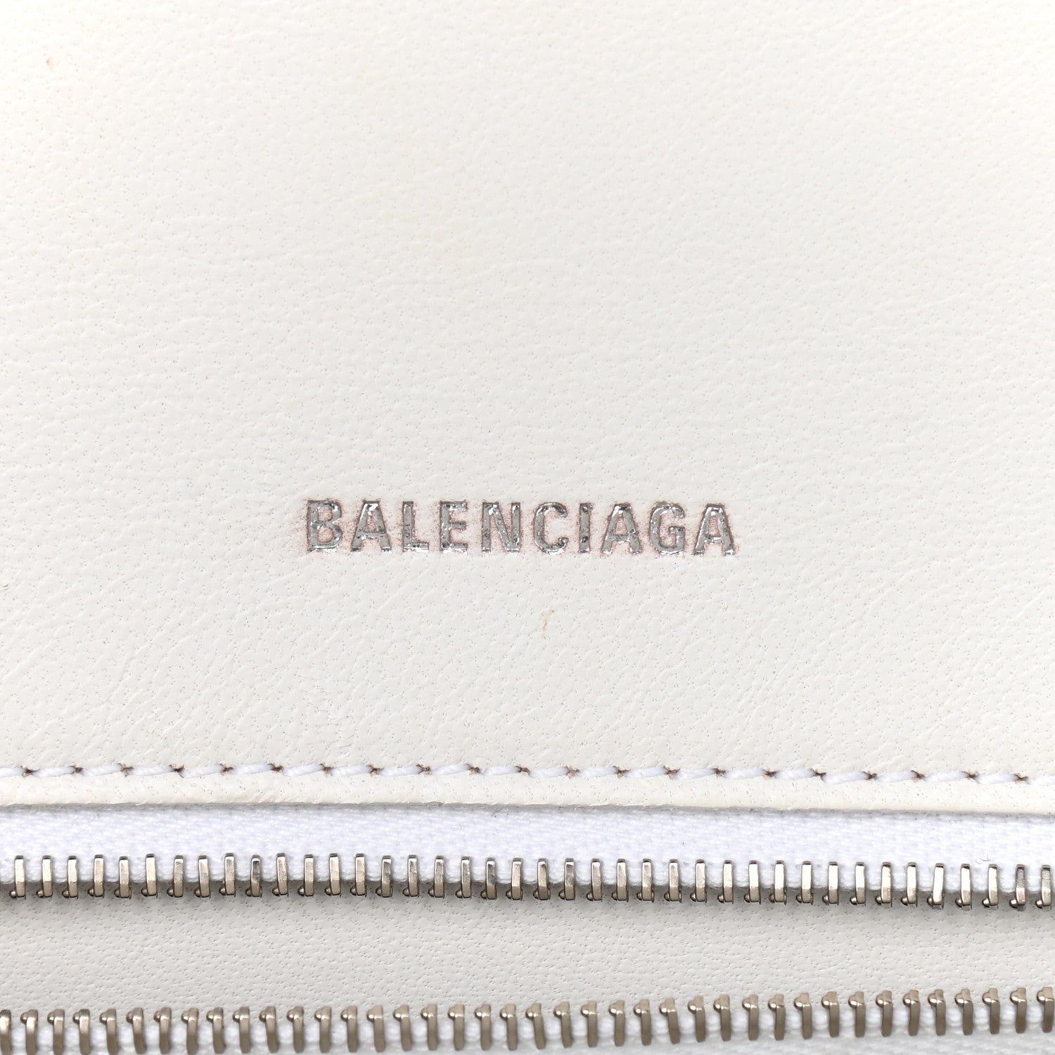 Balenciaga Grained Calfskin Small Hourglass Top Handle Bag White 6 of 12