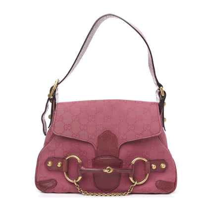 Gucci Monogram Horsebit Chain Flap Bag Fuchsia 1 of 11