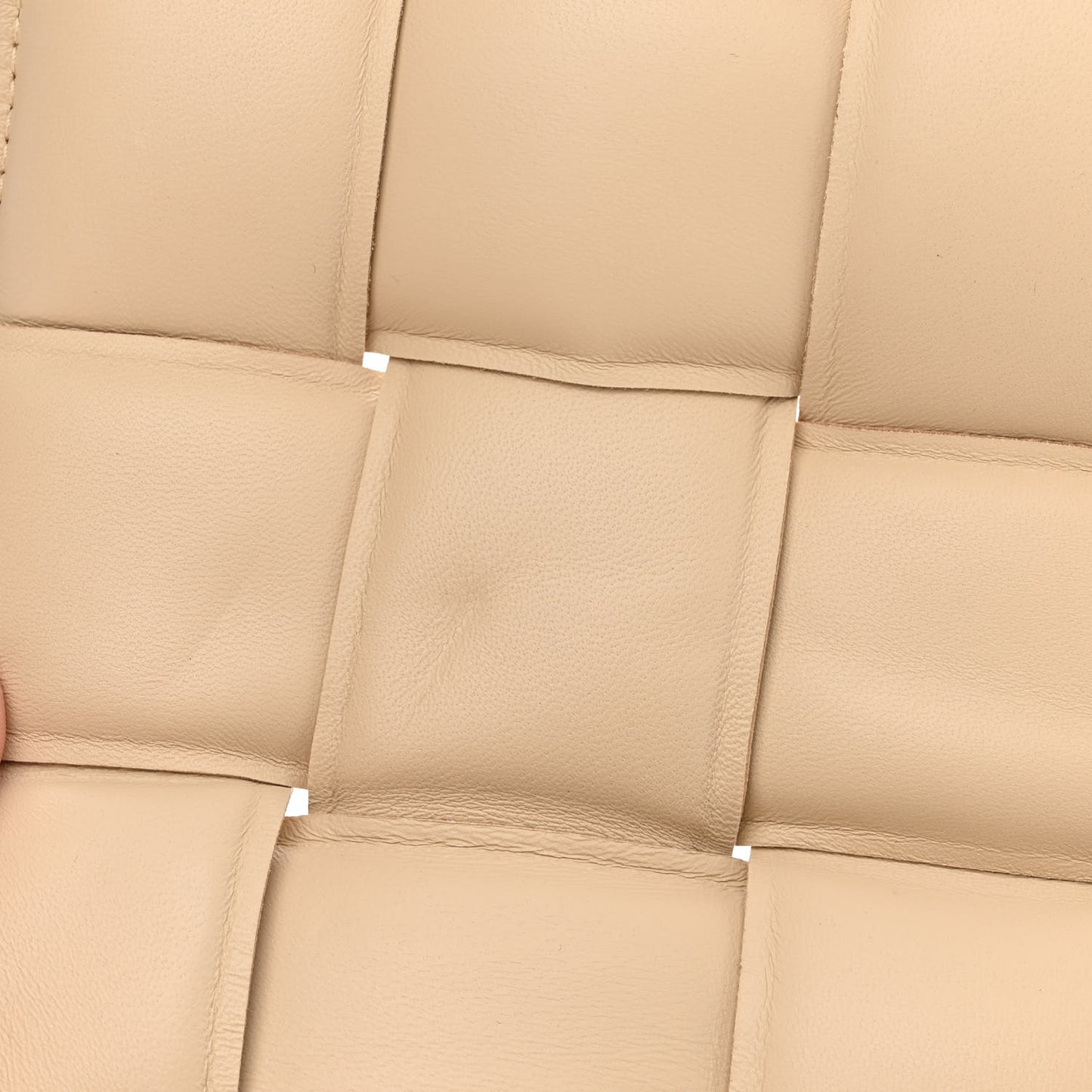 Nappa Maxi Intreccio Padded Cassette Crossbody Bag Porridge