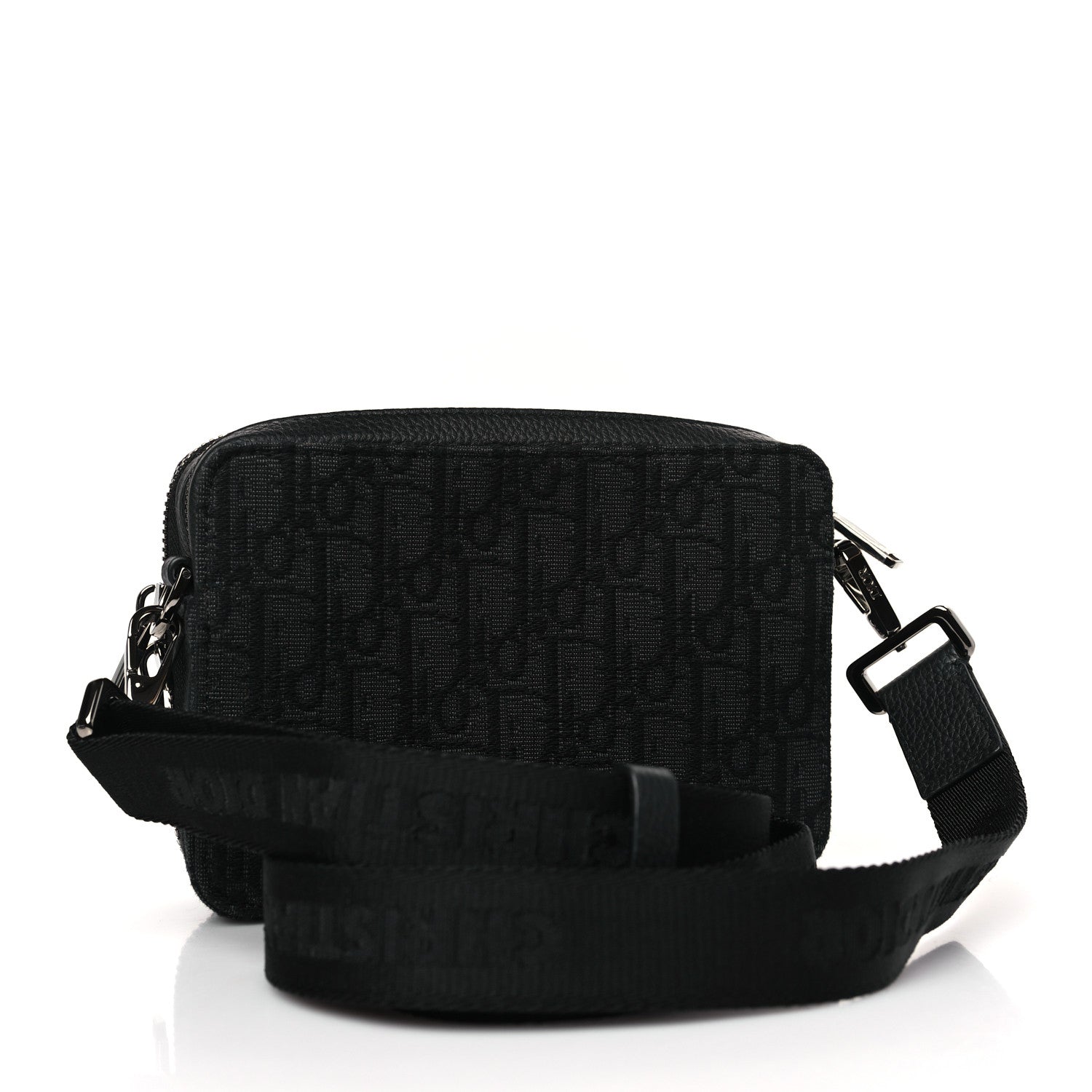 Christian Dior Oblique Zipped With Strap Pouch Black 3 of 11