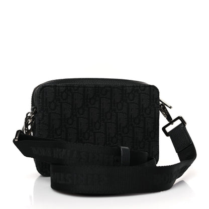 Christian Dior Oblique Zipped With Strap Pouch Black 3 of 11