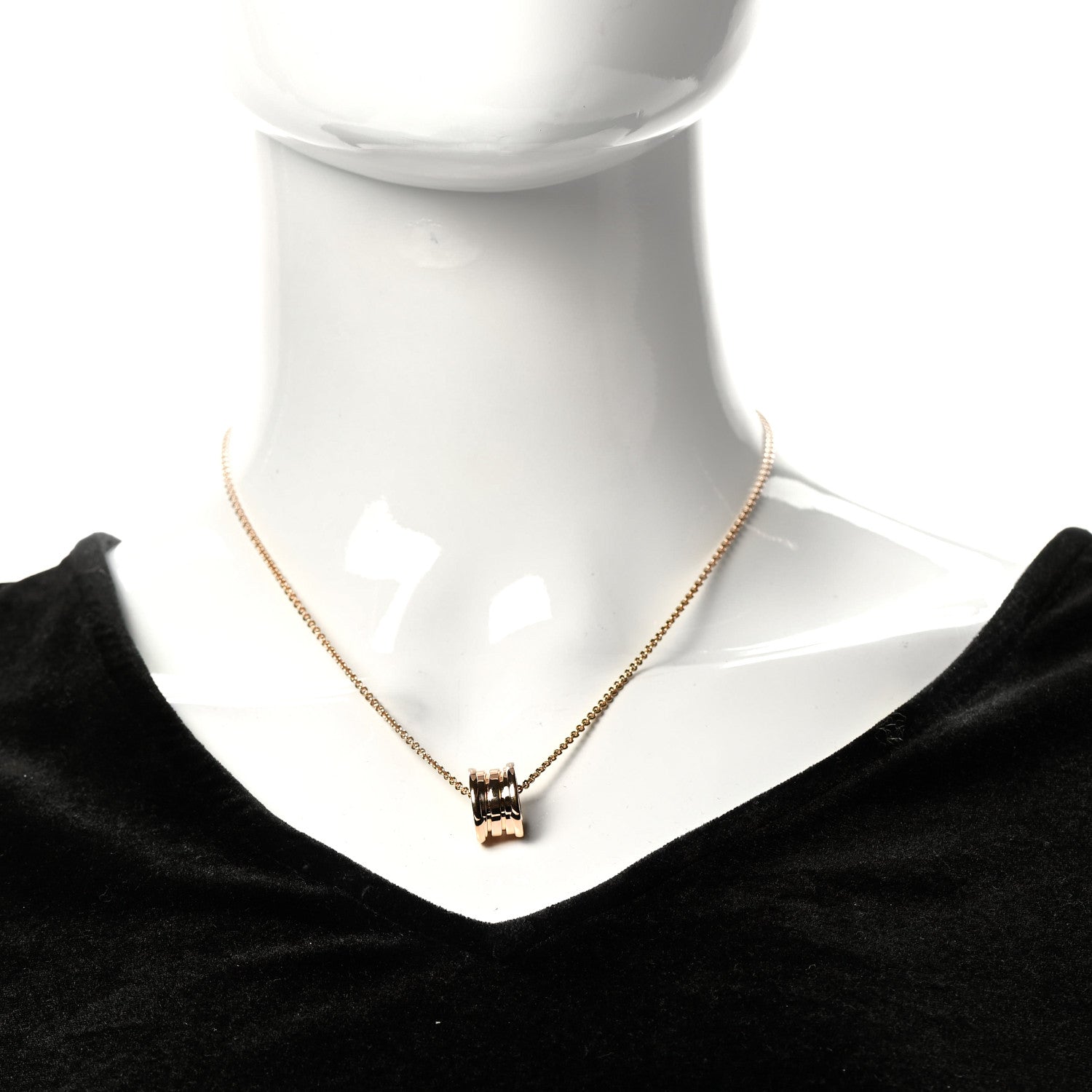 Bulgari 18K Rose Gold B.Zero1 Pendant Necklace 2 of 7