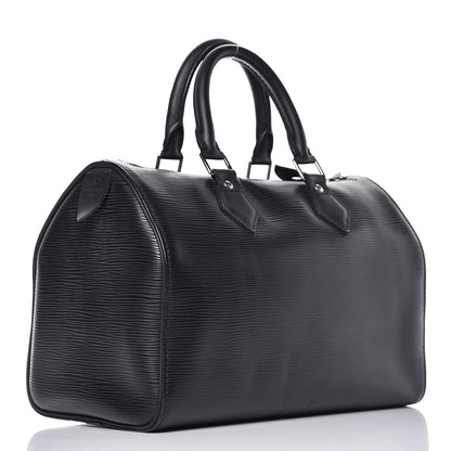 Louis Vuitton Epi Speedy 25 Black 3 of 8