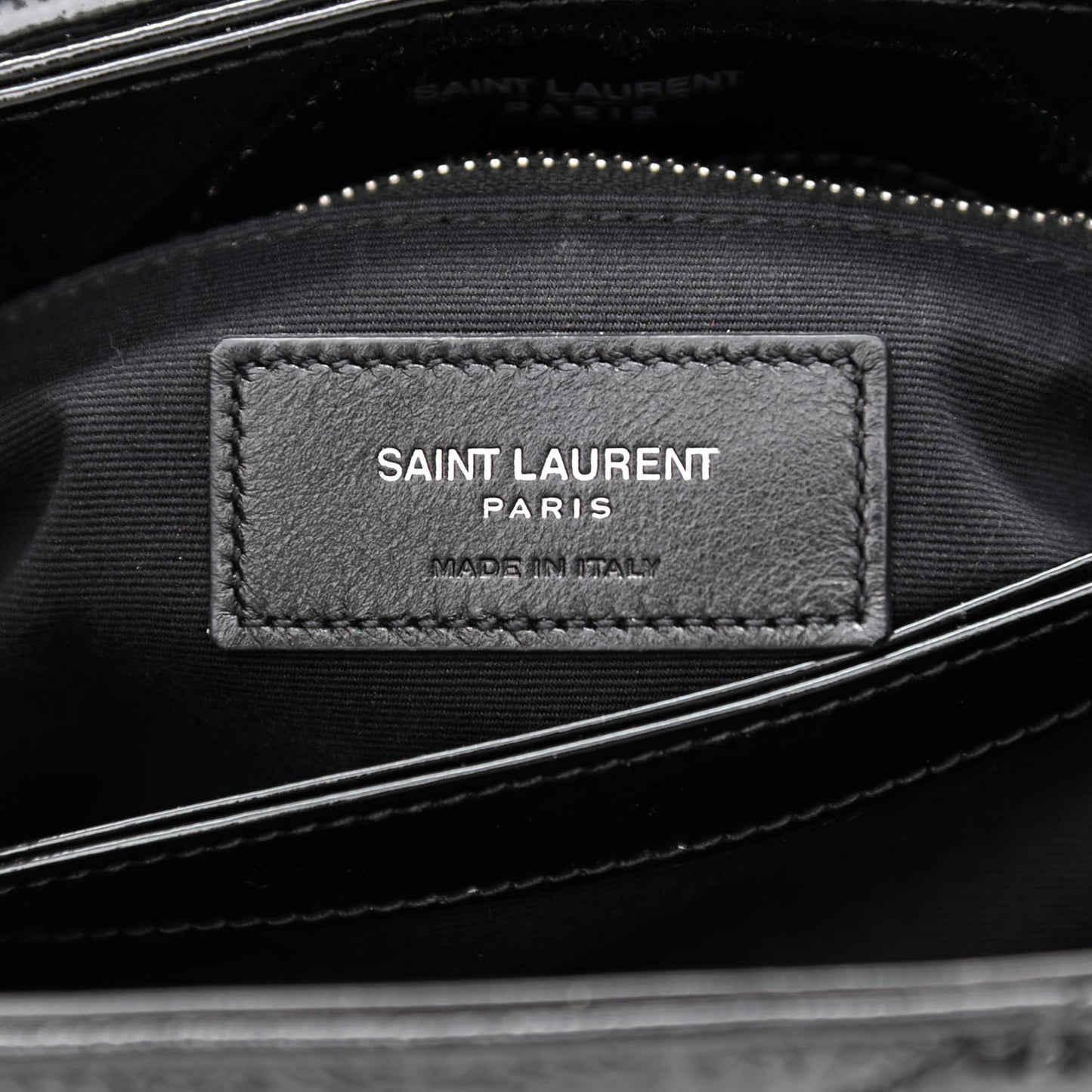 Patent Y Quilted Monogram Toy Loulou Crossbody Bag Black