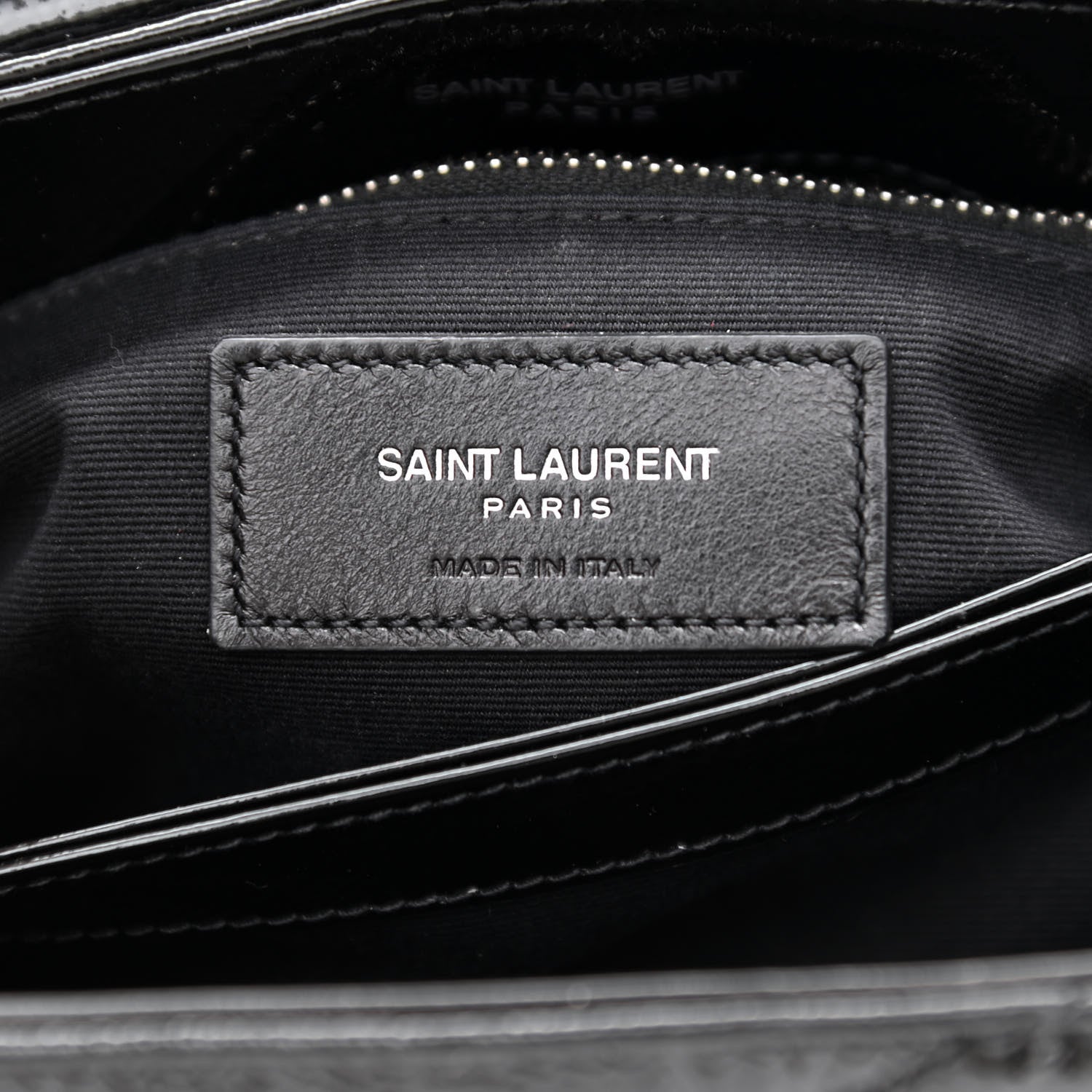 Saint Laurent Patent Y Quilted Monogram Toy Loulou Crossbody Bag Black 6 of 14