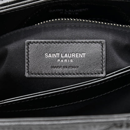 Saint Laurent Patent Y Quilted Monogram Toy Loulou Crossbody Bag Black 6 of 14
