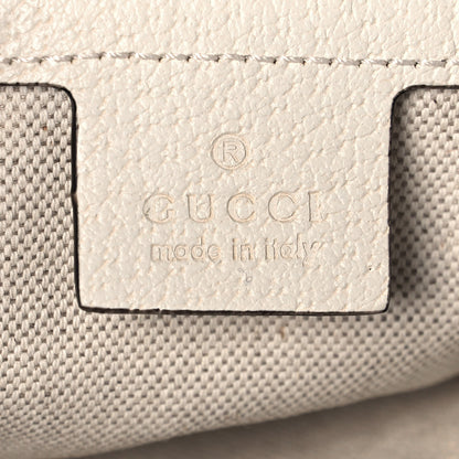 Gucci GG Supreme Monogram Flora Web Small Ophidia Half Moon Hobo White 6 of 13