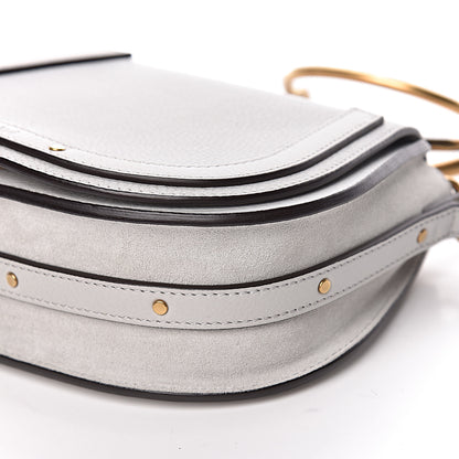 Chloe Calfskin Suede Small Nile Bracelet Bag Airy Grey 9 of 10