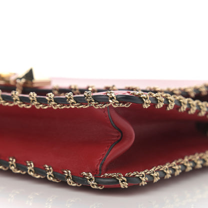 Valentino Garavani Vitello Groumette Small Rockstud Demilune Shoulder Bag Rosso Valentino 9 of 13