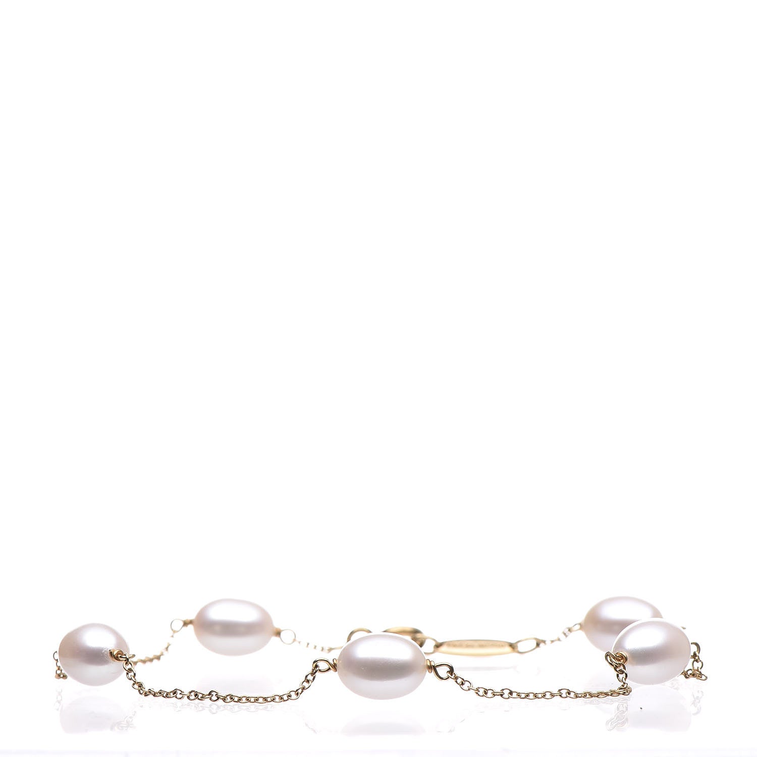 Tiffany 18K Yellow Gold Pearl 6-6.5mm Elsa Peretti Pearls By The Yard Bracelet 1 of 4
