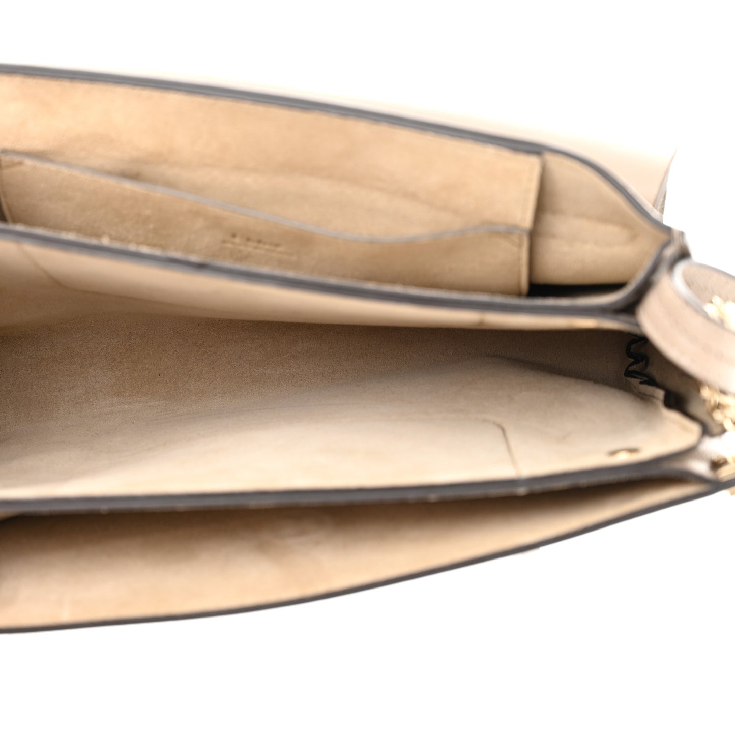 Suede Calfskin Small Faye Shoulder Bag Motty Grey