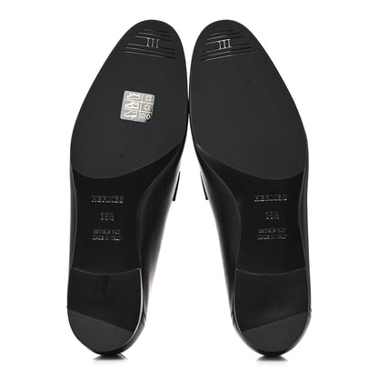 Hermes Goatskin Womens Royal Loafers 38.5 Black 5 of 10