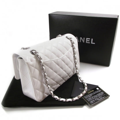 Chanel Caviar Quilted Medium Double Flap White 3 of 11