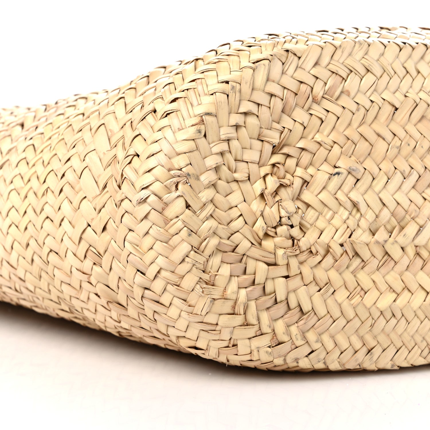 Celine Raffia Calfskin Triomphe Medium Panier Tan 7 of 11
