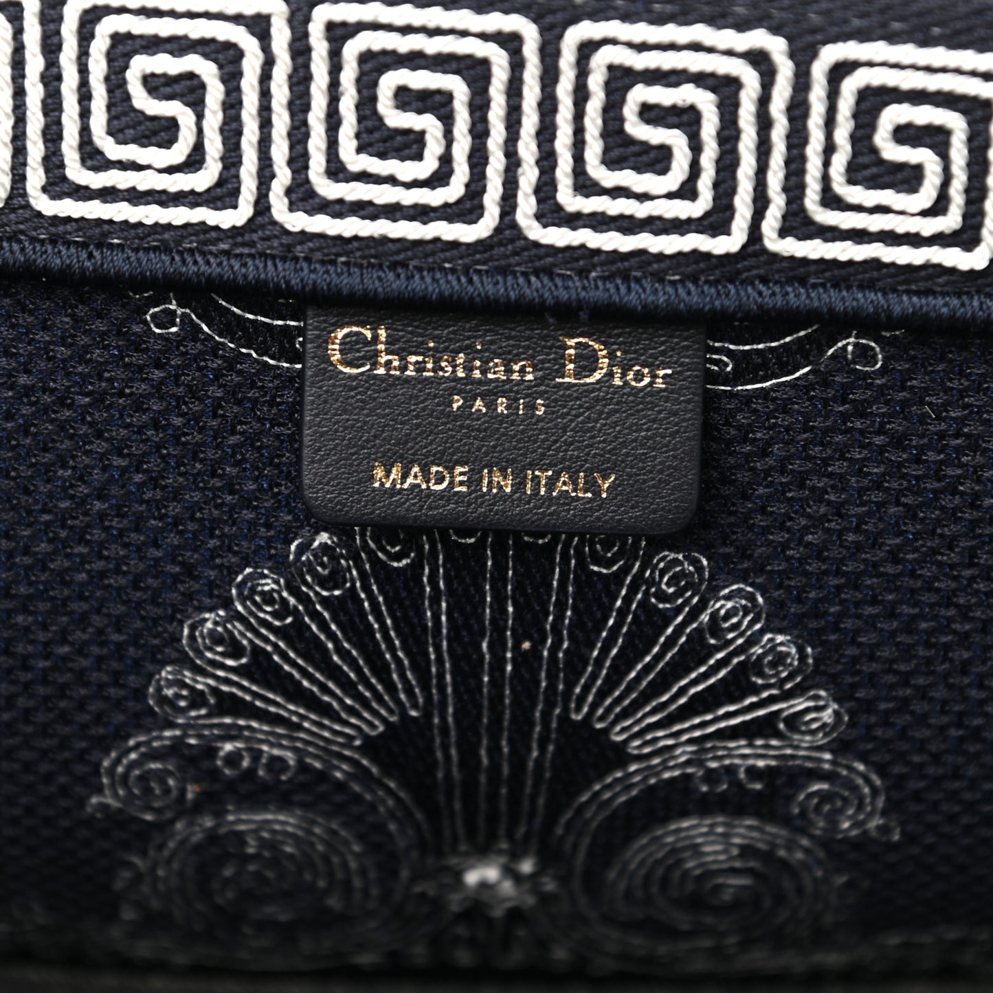 Canvas Embroidered Cornely Book Tote Blue White
