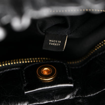 Miu Miu Vitello Lux Gathered Tote Black 6 of 11