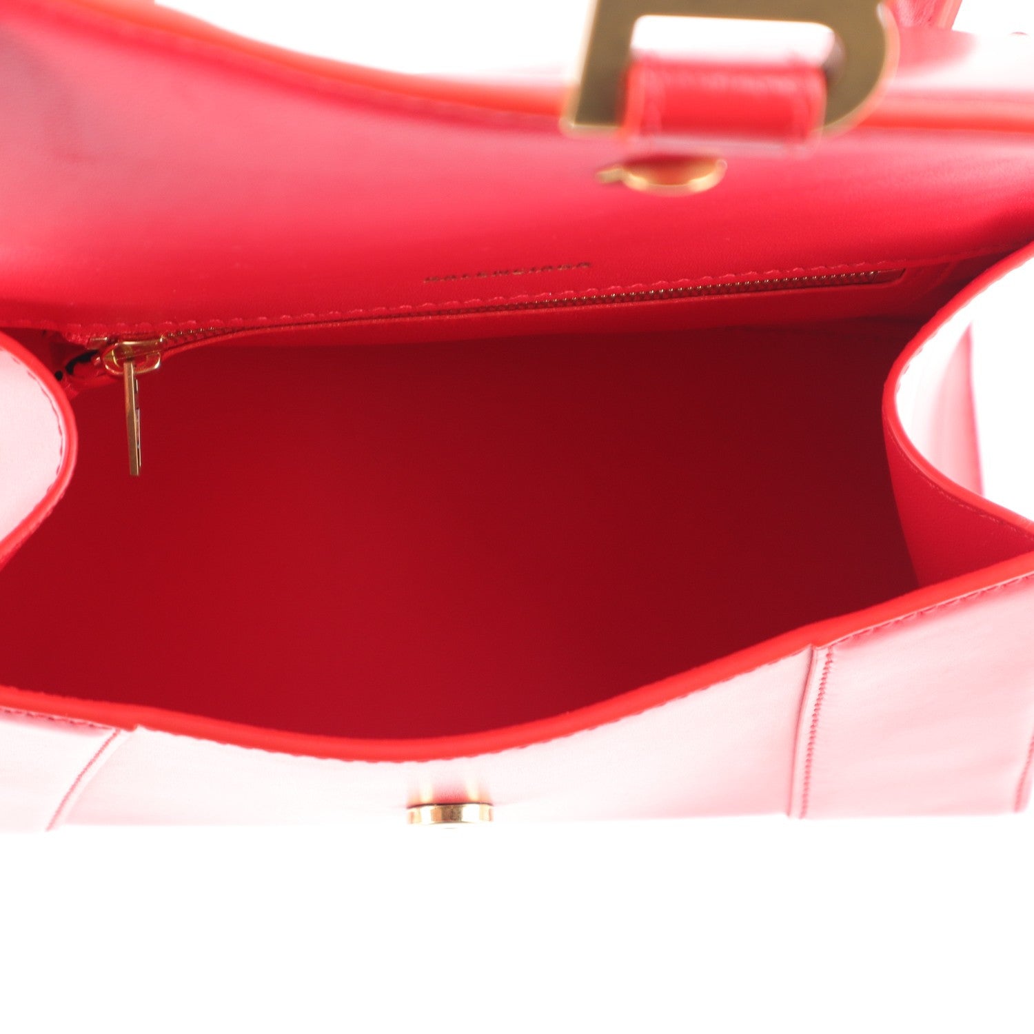 Balenciaga Shiny Box Calfskin Small Hourglass Top Handle Bag Bright Red 5 of 10