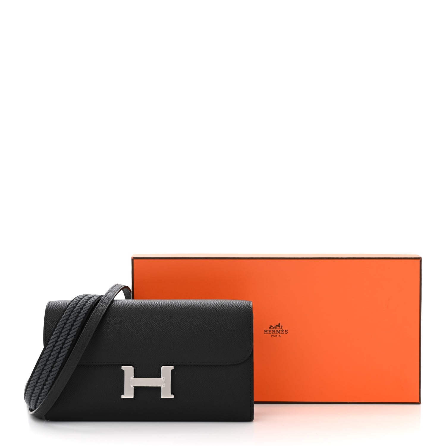 Hermes Epsom Cavale Constance Long Wallet To Go Black Multicolor 10 of 10