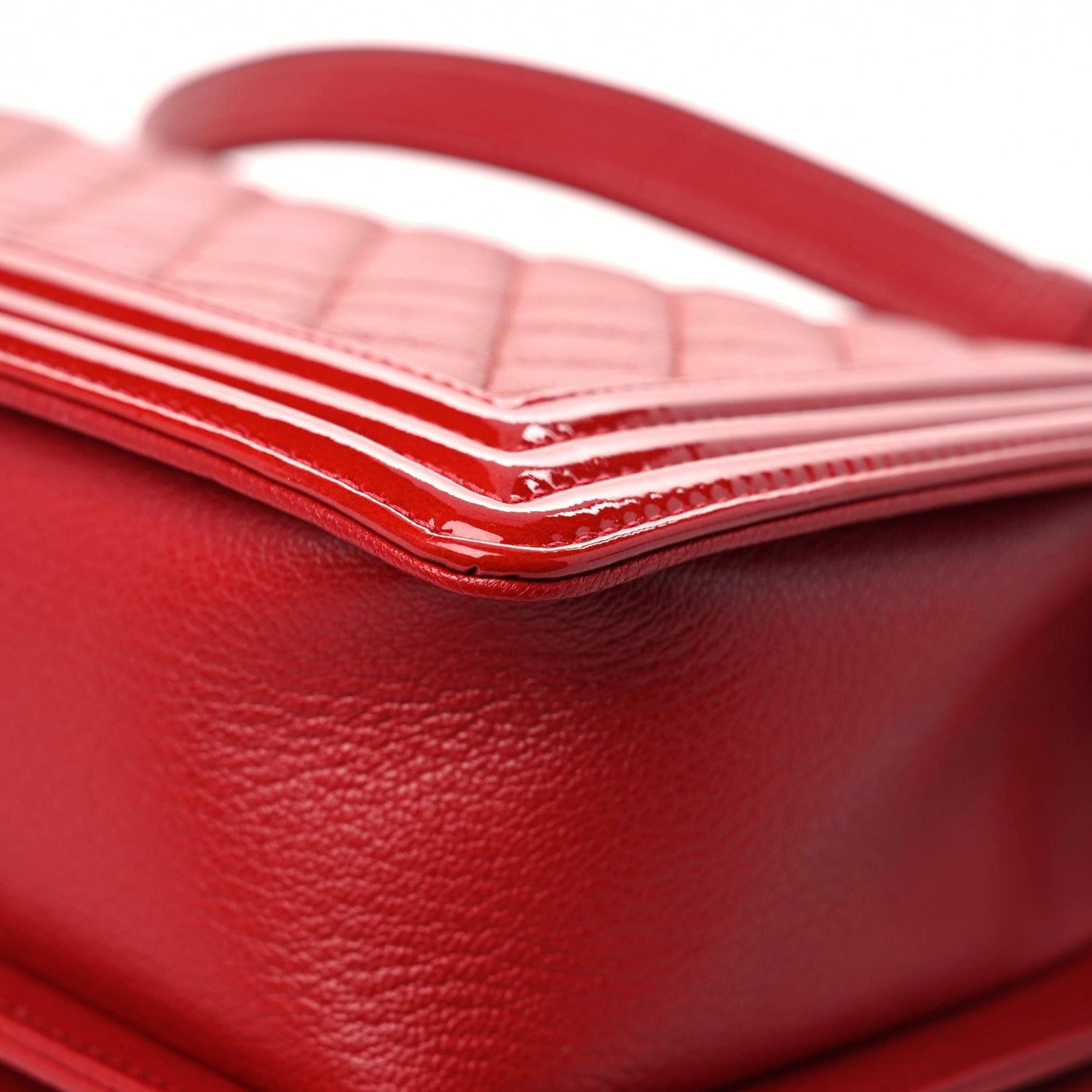 Chanel Patent Goatskin Quilted New Medium Boy Flap Red 11 of 11