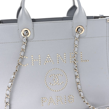 Chanel Caviar Studded Small Deauville Tote Grey 8 of 10