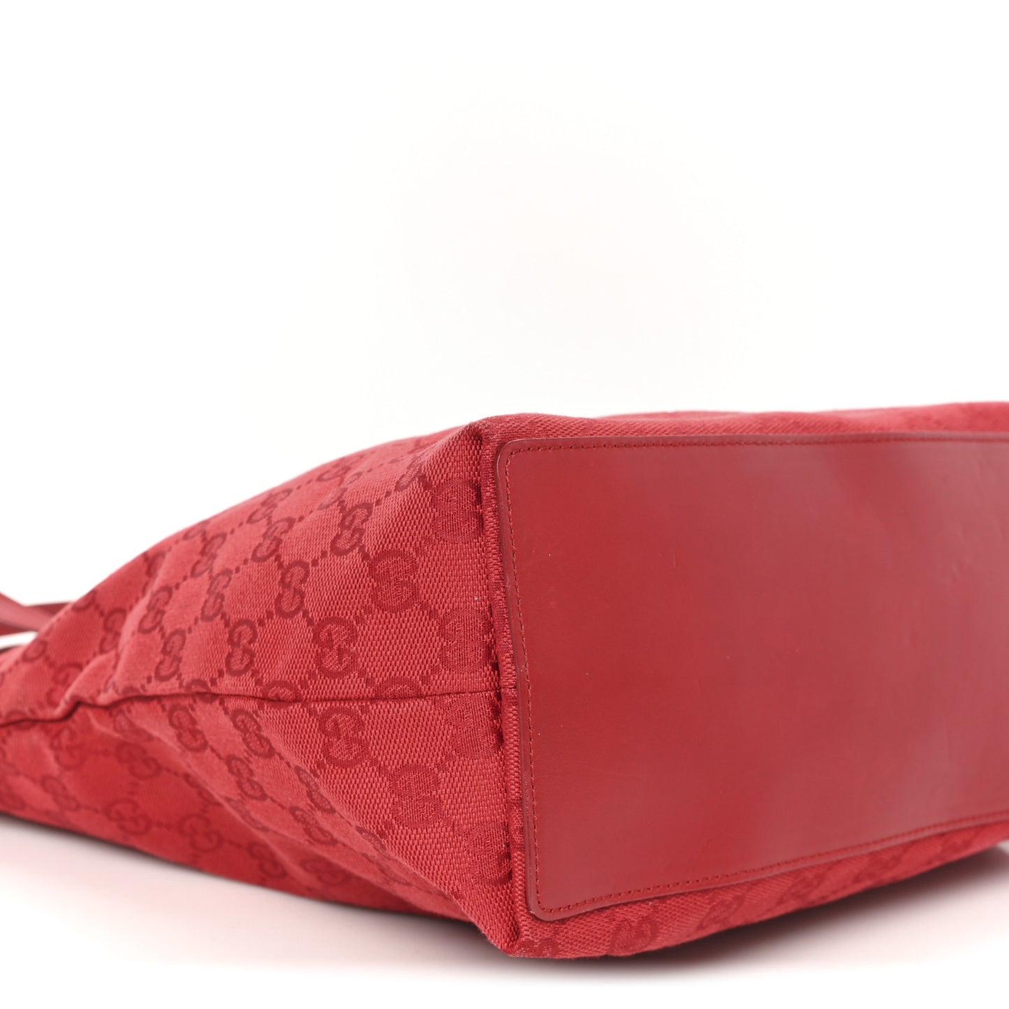 Monogram Large Bucket Tote  Red