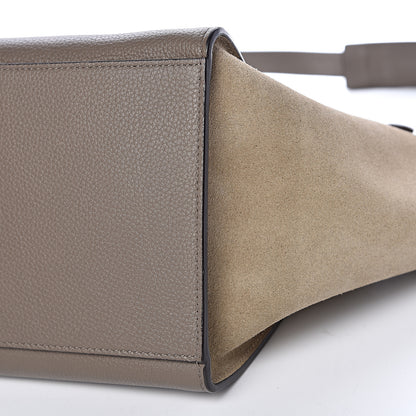 Celine Drummed Calfskin Suede Small Trapeze Souris 10 of 11