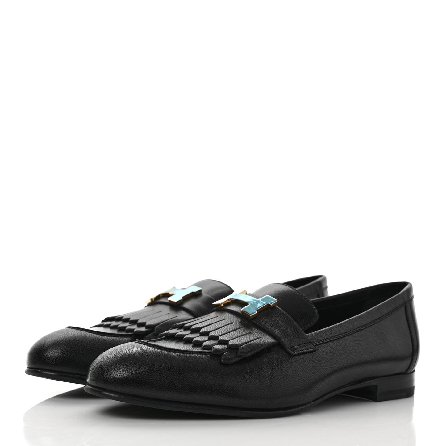 Goatskin Womens Royal Loafers 39 Black