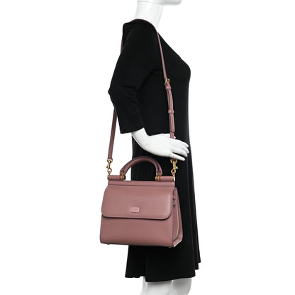 Dolce & Gabbana Vitello Morbido Small Sicily 58 Bag Dusty Pink 2 of 9