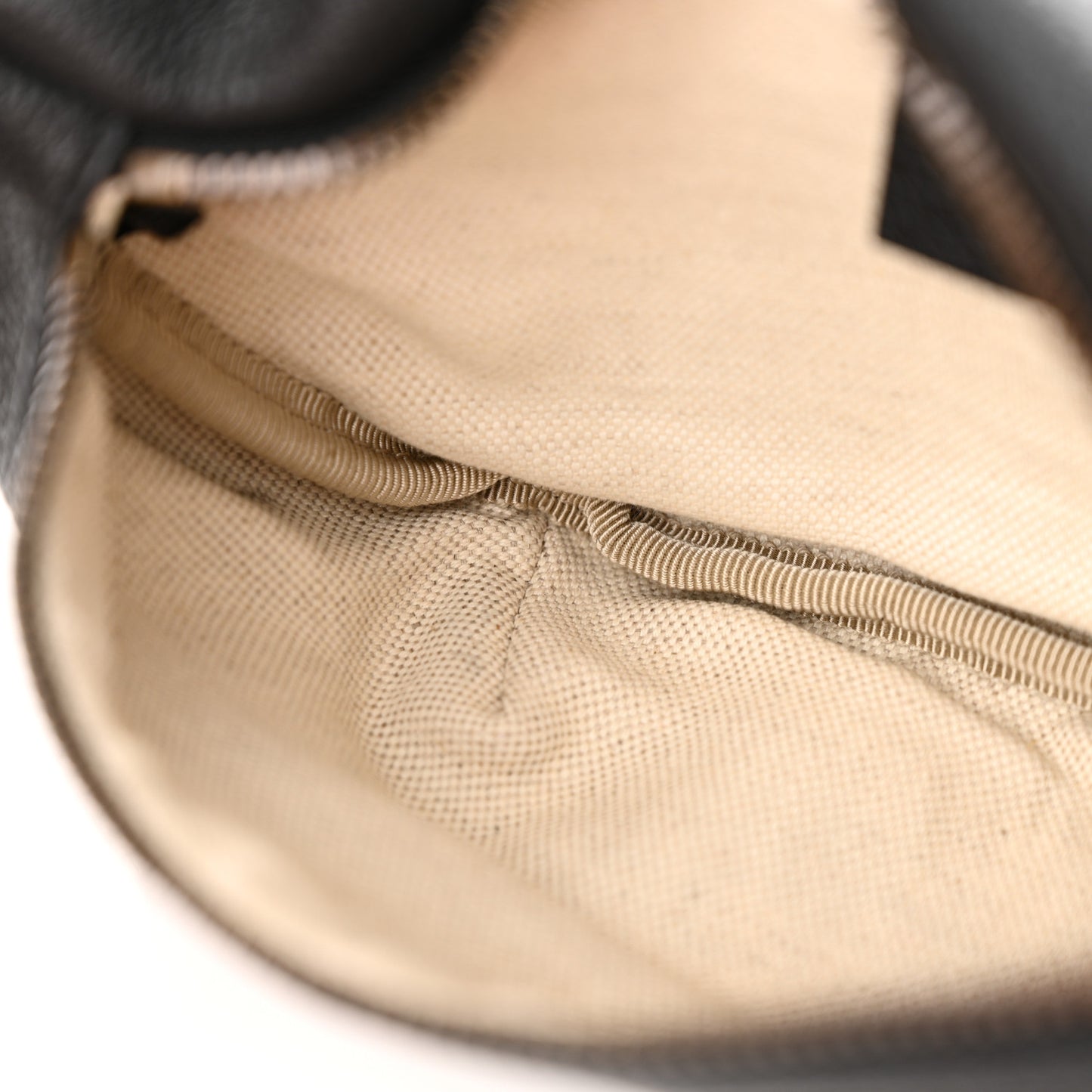Grained Calfskin Small Logo Belt Bag Black
