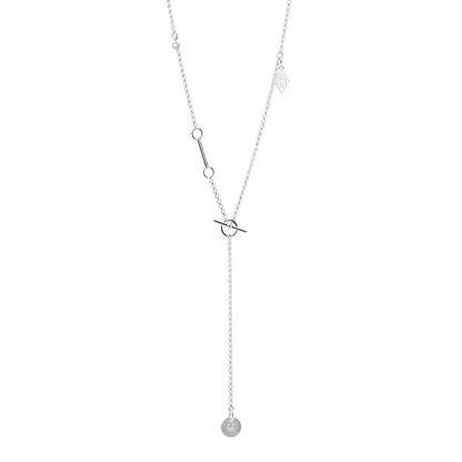 Hermes 18K White Gold Diamond Gambade Necklace 1 of 5