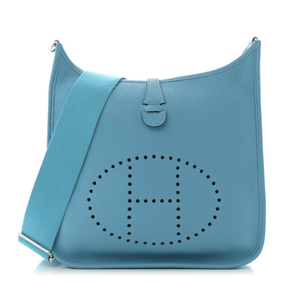 Hermes Taurillon Clemence Evelyne III PM Bleu Du Nord 1 of 9
