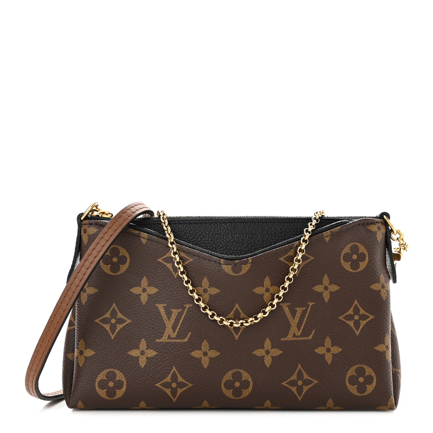 Louis Vuitton Monogram Pallas Clutch Black 1 of 10