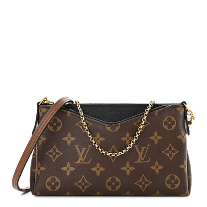 Louis Vuitton Monogram Pallas Clutch Black 1 of 10