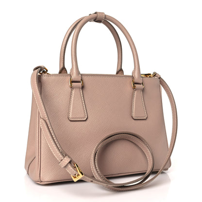 Prada Saffiano Mini Galleria Double Zip Tote Cipria 3 of 14