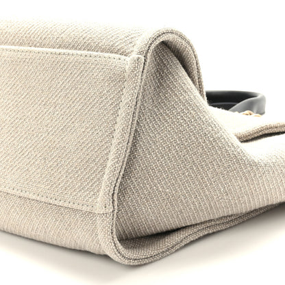 Chanel Mixed Fibers Small Deauville Tote Beige Black 10 of 10
