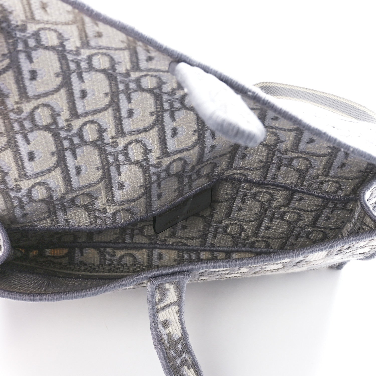 Christian Dior Oblique Slim Saddle Pouch Grey 5 of 11
